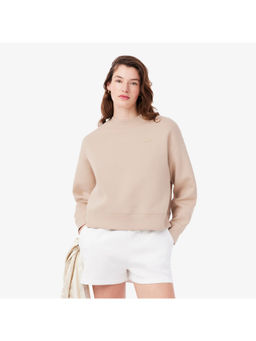 Lacoste - Beige Oversized Double Face Sweatshirt