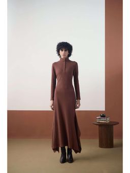 Muvazo - Cocoa Drape Maxi Dress