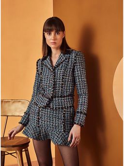 Label Deepika Nagpal - Egyptian Black Tweed Short Set