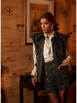 Label Deepika Nagpal - Carrie Tweed Jacket with Shorts