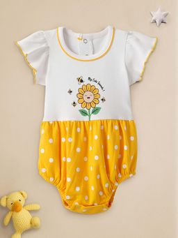 Nautinati - Yellow Newborn Baby Soft Cotton Bodysuit