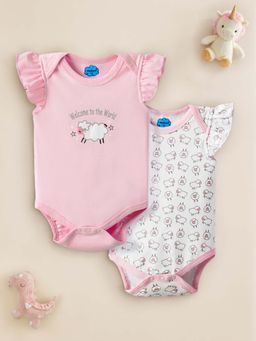 Nautinati - Newborn Baby Soft Cotton Bodysuit (Pack of 2)