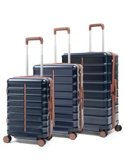 Assembly - Premium Hard Sided Trolley Bags Set Of 3 Cabin, Medium and Large-Navy Blue
