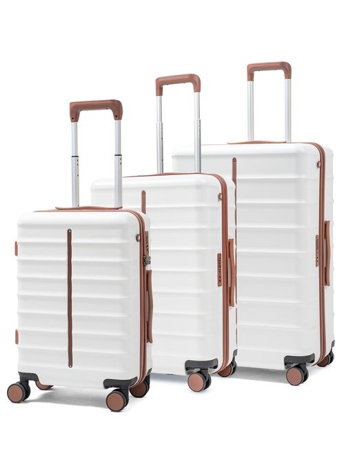 Trolley Luggage Big Suitcase Set Large Cabin Suitcase Set In Taupe