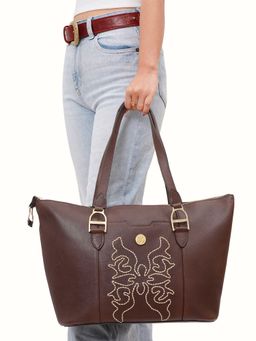 Hidesign - Women Brown Cheyenne 03 Formal Handbag (L)