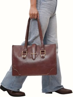 Hidesign - Women Brown Durango 03 Formal Handbag (L)