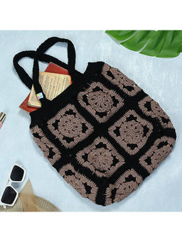 Magic Needles - Black Handmade Granny Square Handbag