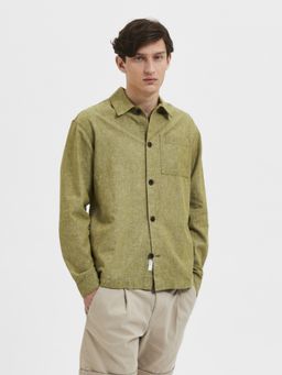 Selected - Green Linen Overshirt