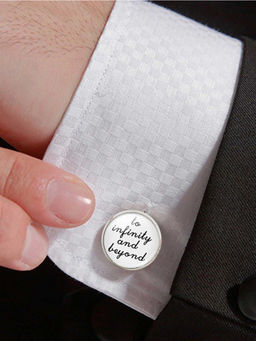 Yellow Chimes - Silver-Toned Cufflink