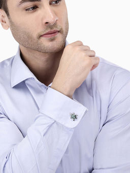 Yellow Chimes - Green And Silver-Toned Quirky Cufflinks