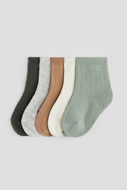 H&M - Boys 5-Pack Textu-Knit Socks