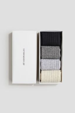 H&M - Boys 4-Pack Rib-Knit Socks