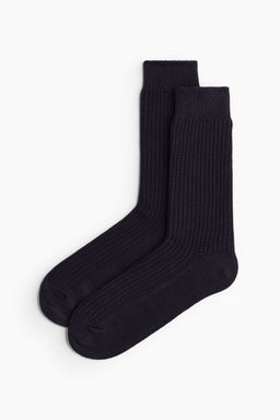 H&M - Men Blue Waffled Socks