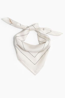 H&M - Women Beige Silk Scarf