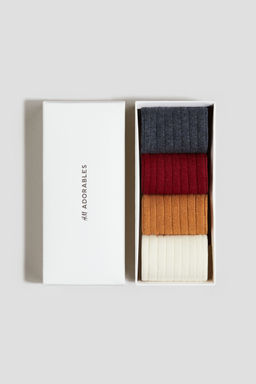 H&M - Boys 4-Pack Rib-Knit Socks
