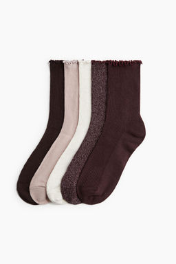 H&M - Women 5-Pack Rib-Knit Socks