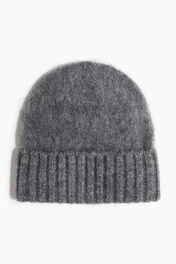 H&M - Men Grey Fuzzy Wool-Blend Beanie