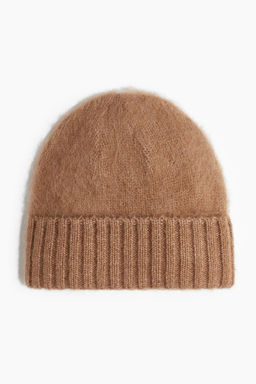 H&M - Men Beige Fuzzy Wool-Blend Beanie