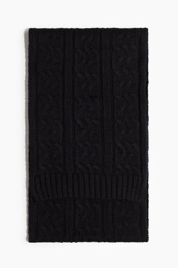 H&M - Men Black Cable-Knit Scarf