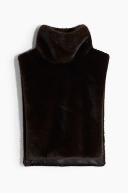 H&M - Women Brown Fluffy Neck Warmer Scarf
