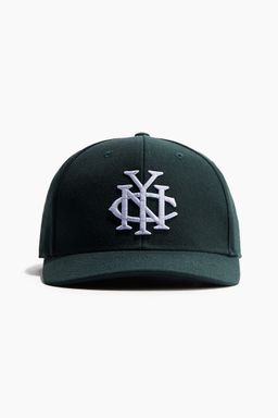 H&M - Men Green Embroide-Motif Cotton Cap