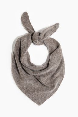 H&M - Women Grey Mohair-Blend Triangle Scarf