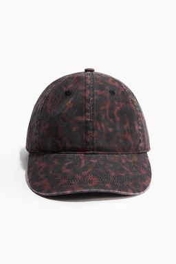 H&M - Men Red Printed Cotton Twill Cap