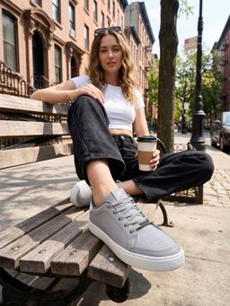 Off Limits - Grey Skyline For Her Sneakers