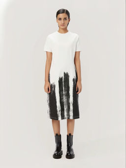 Genes Lecoanet Hemant - Women's White Printed Midi Length Dress