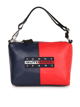 Tommy Hilfiger - Women Navy Blue & Red Colorblock Shoulder Bag