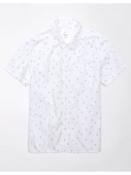 Allen Solly - American Eagle Men White Printed Button-Up Resort Shirt