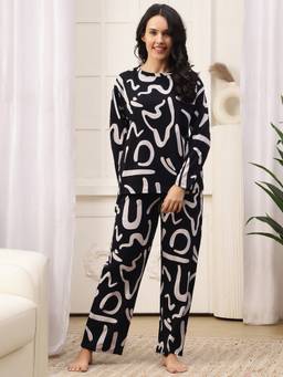Kanvin - Womens Nightsuit Black