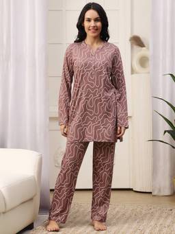 Kanvin - Womens Nightsuit Mauve