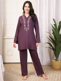 Kanvin - Womens Nightsuit Purple