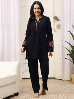 Kanvin - Womens Nightsuit Black