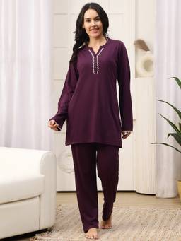 Kanvin - Womens Nightsuit Purple