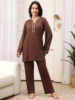 Kanvin - Womens Nightsuit Brown