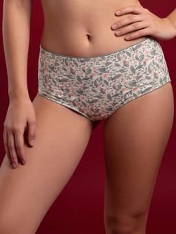 Clovia - Printed High-Waist Hipster Panty in Green