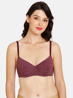 Zivame - Rosaline Padded Wired 3-4Th Coverage T-Shirt Bra - Winter Bloom