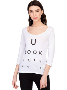 KOTTY - Womens Long Sleeve Regular Fit Aragonite White Top