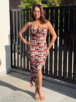 Tandul - Multi-Color Polyester Co-Ord Set