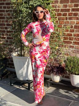 Tandul - Multi-Color Lycra Full Sleeves Dress