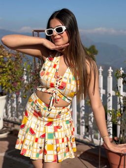 Tandul - Multi-Color Polyester Co-Ord Set