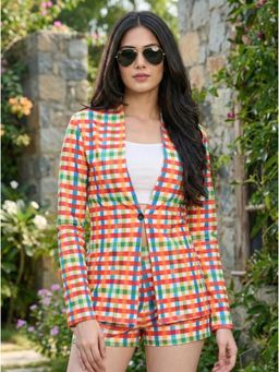 Tandul - Multi-Color Polyester Co-Ord Set