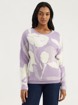 United Colors of Benetton - Purple Nylon Full Sleeves Sweater