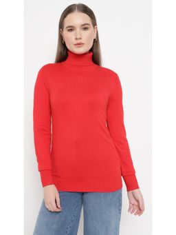 Silvian Heach - Red Viscose Full Sleeves Sweater
