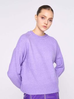 Silvian Heach - Lavender Acrylic Full Sleeves Sweater