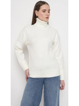 Silvian Heach - Off White Acrylic Full Sleeves Sweater