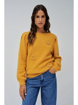 Salsa Jeans - Mustard Nylon Full Sleeves Sweater