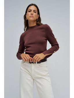 Salsa Jeans - Brown Polyester Full Sleeves Sweater